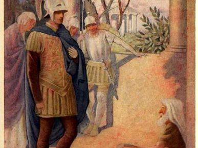 387px-Alexander visits Diogenes at Corinth by W. Matthews 1914 1